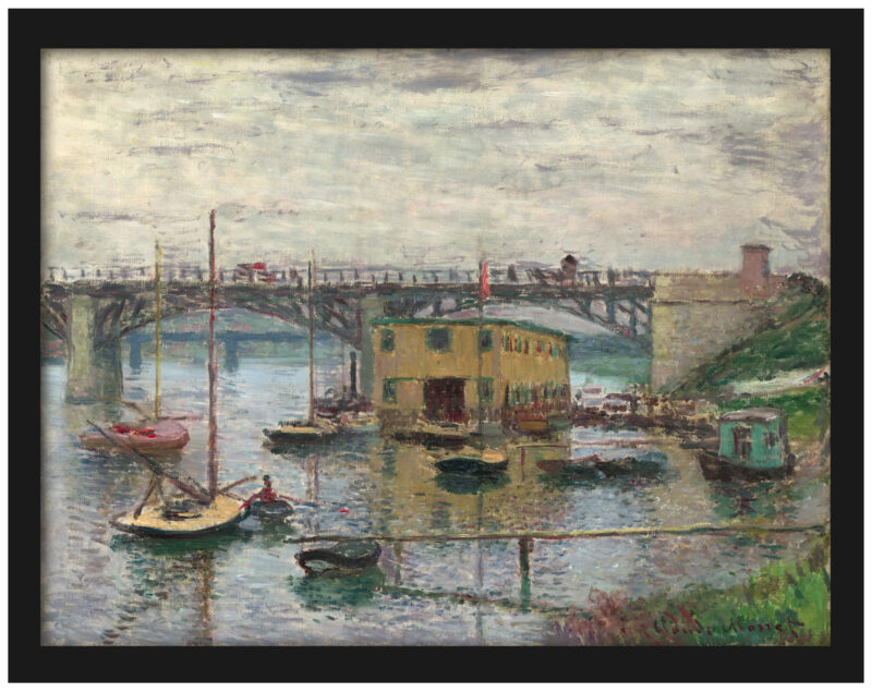 Reproduction art print of Monet's 'Bridge at Argenteuil on a Gray Day'.