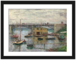 Reproduction art print of Monet's 'Bridge at Argenteuil on a Gray Day'.