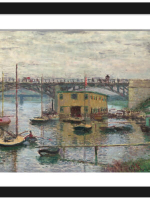 Reproduction art print of Monet's 'Bridge at Argenteuil on a Gray Day'.