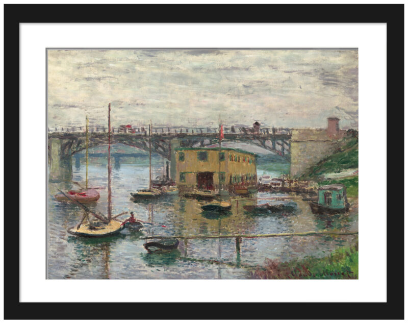 Reproduction art print of Monet's 'Bridge at Argenteuil on a Gray Day'.