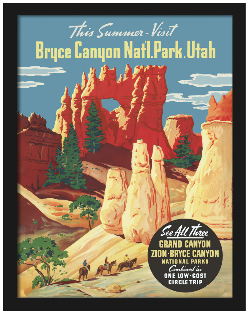 Vintage 1924 Bryce Canyon National Park travel poster.