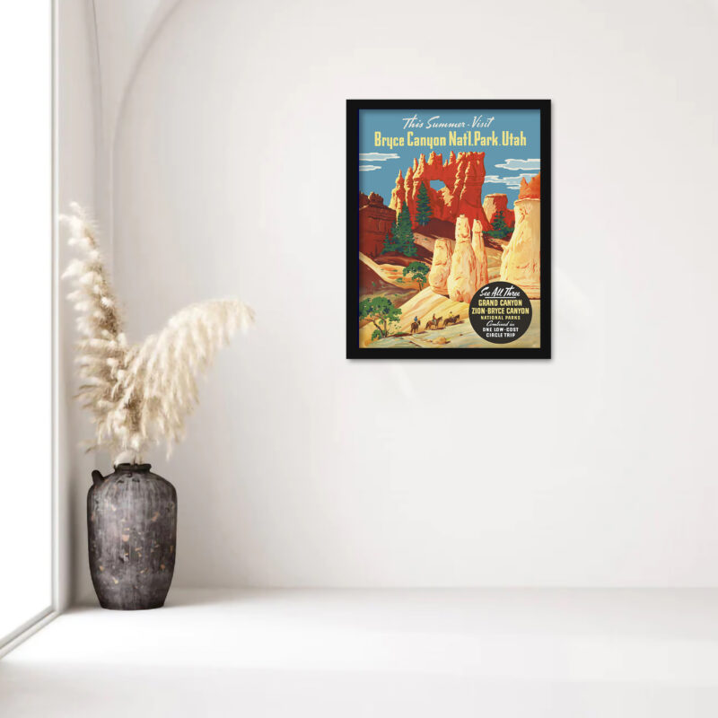 Vintage 1924 Bryce Canyon National Park travel poster.