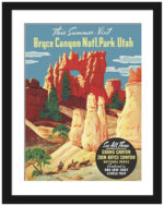Vintage 1924 Bryce Canyon National Park travel poster.