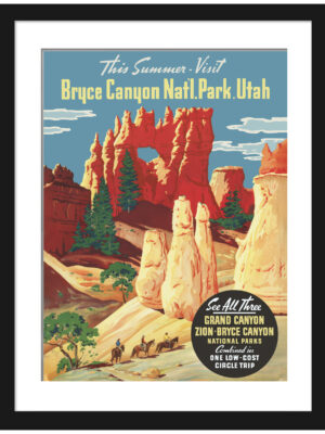 Vintage 1924 Bryce Canyon National Park travel poster.
