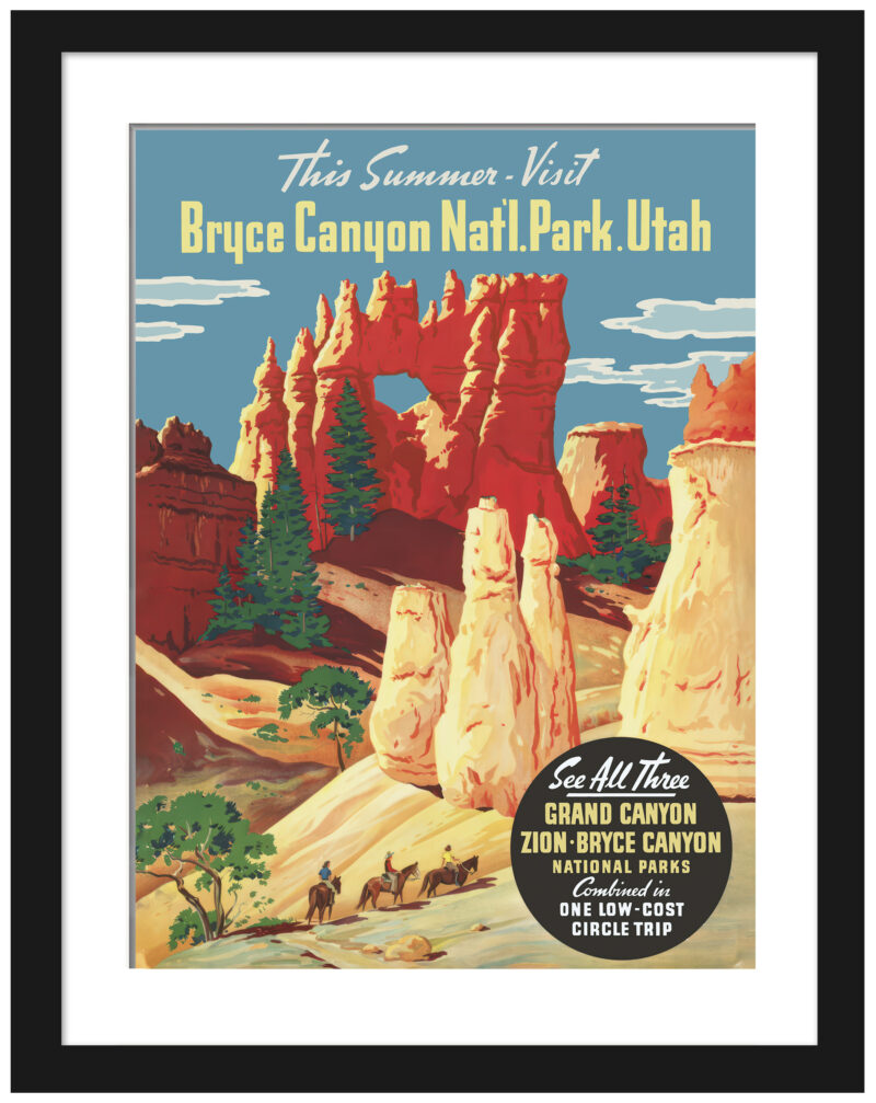 Vintage 1924 Bryce Canyon National Park travel poster.