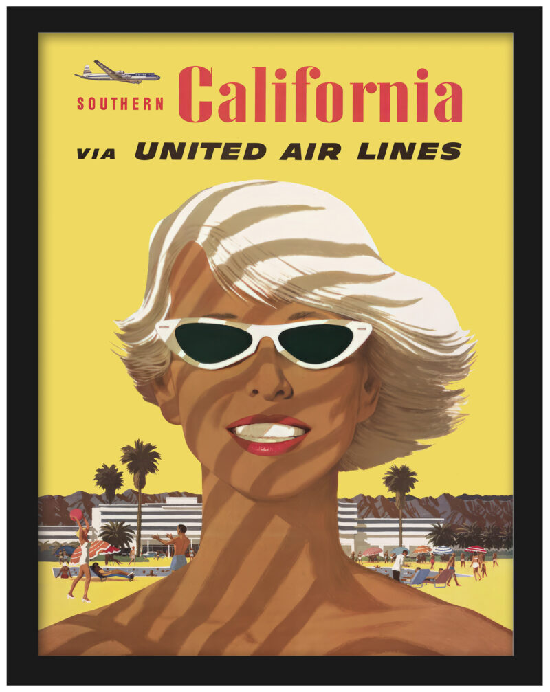 Vintage California Beach Poster by Stan Galli