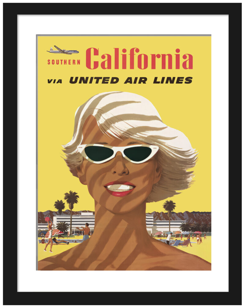 Vintage California Beach Poster by Stan Galli