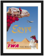 Vintage 1960 TWA Egypt Travel Poster by David Klein