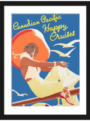 1937 Canadian Pacific Happy Cruises vintage poster reproduction