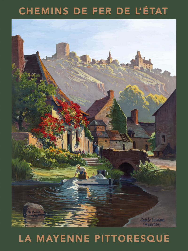 Charles Halle's 1900 depiction of Sainte-Suzanne, a tranquil French retreat