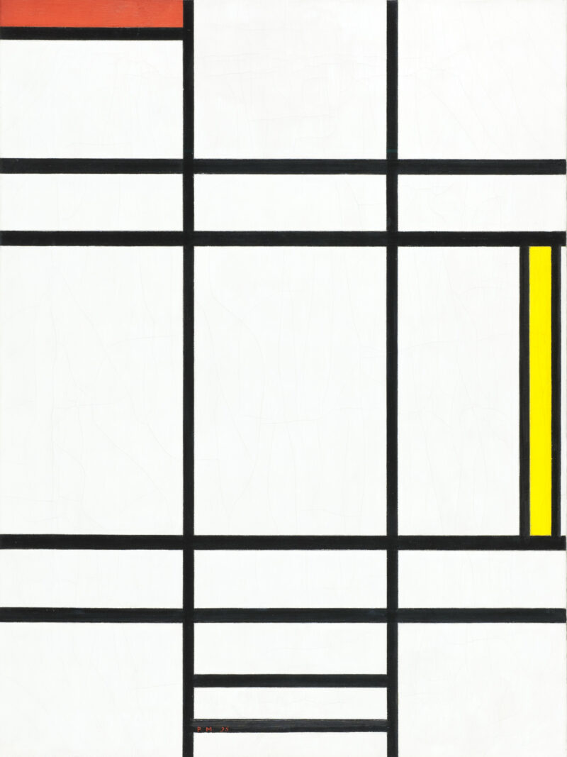 Reproduction of Mondrian's 1936 Composition in White, Red, and Yellow
