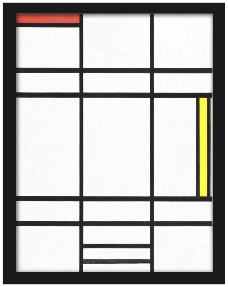 Reproduction of Mondrian's 1936 Composition in White, Red, and Yellow
