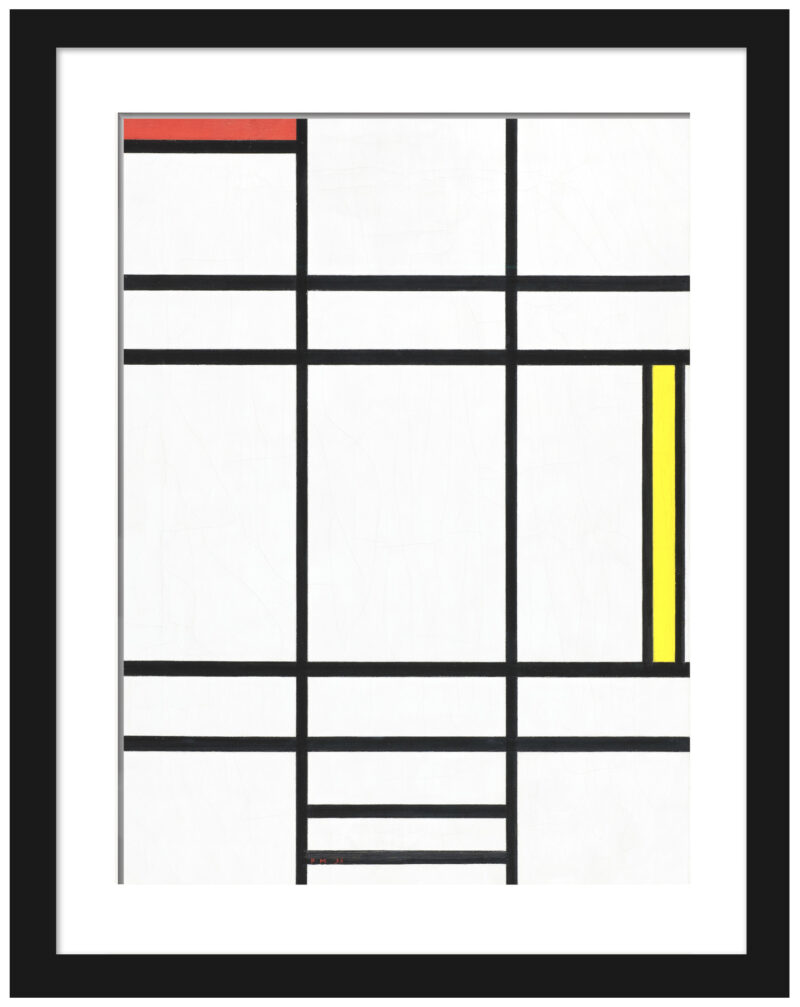 Reproduction of Mondrian's 1936 Composition in White, Red, and Yellow