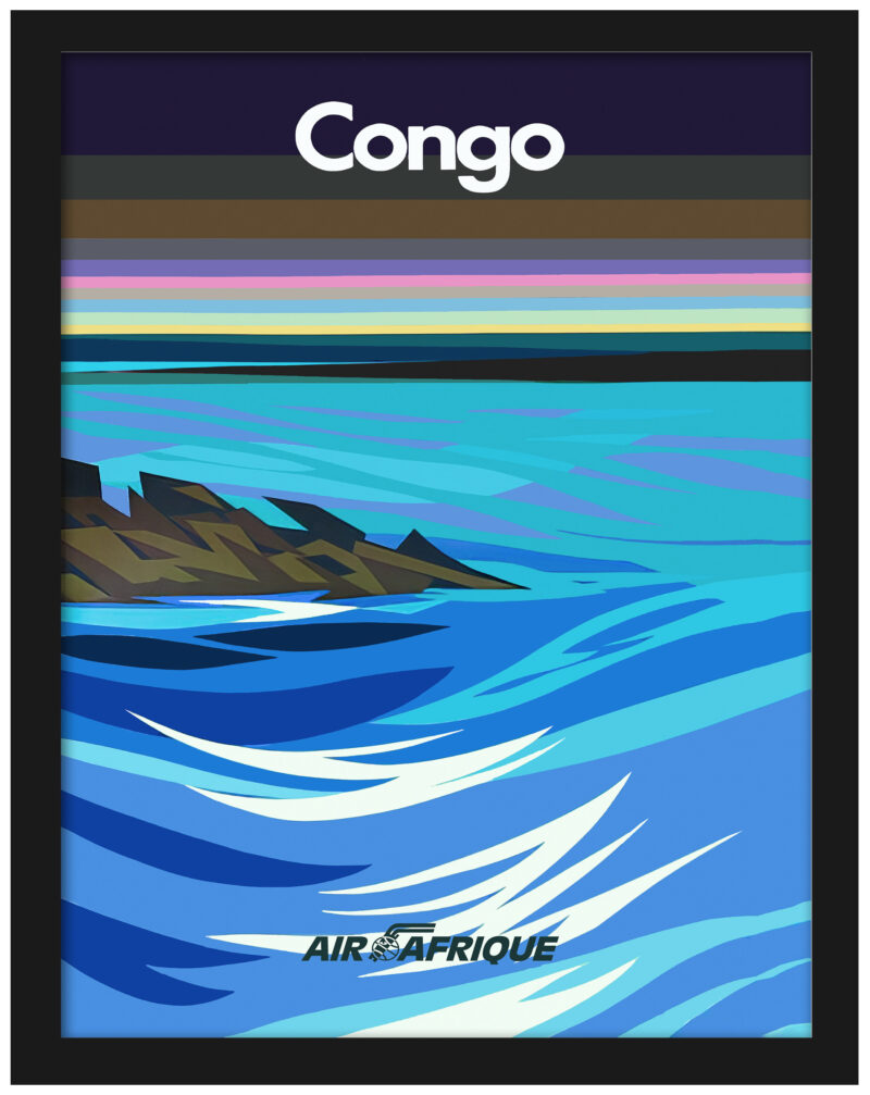Vintage Air Afrique Congo Poster