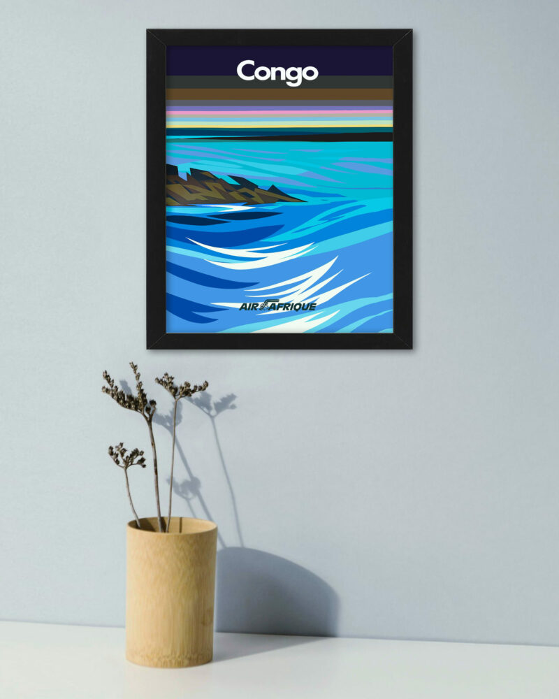 Vintage Air Afrique Congo Poster