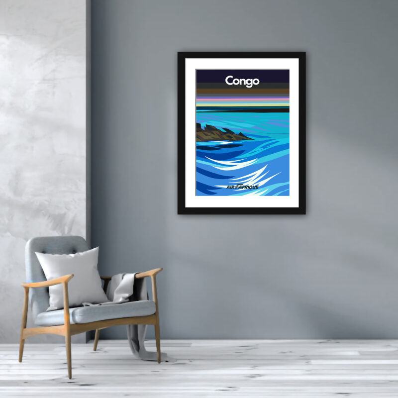 Vintage Air Afrique Congo Poster