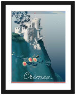 1935 vintage Crimea travel poster by Sergei Sakharov