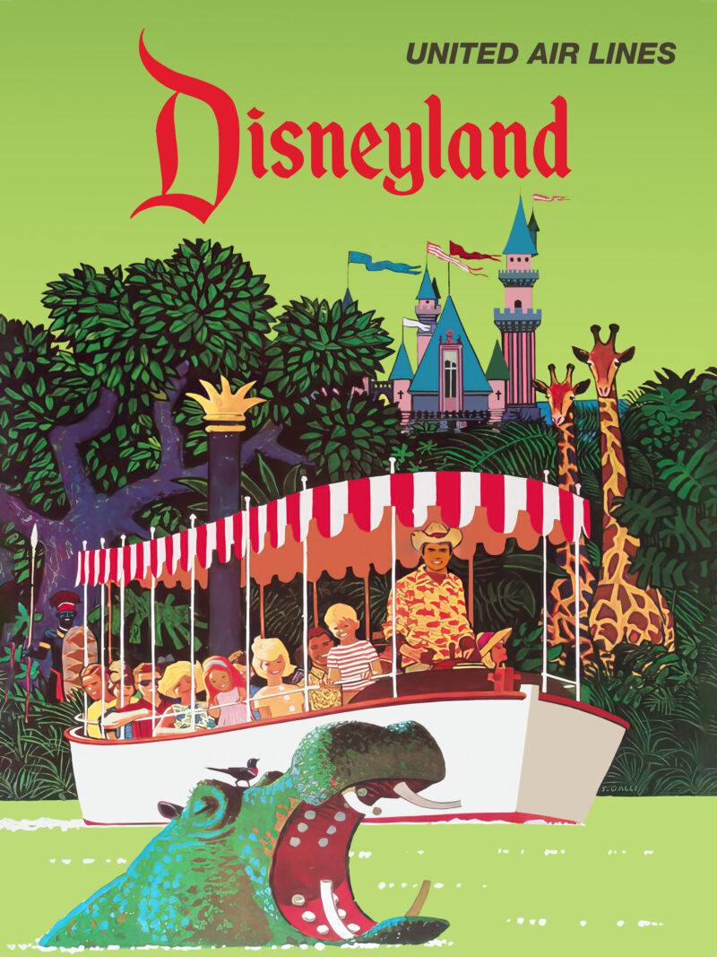 1955 Disney Jungle Cruise vintage poster by Stanley Walter Galli.