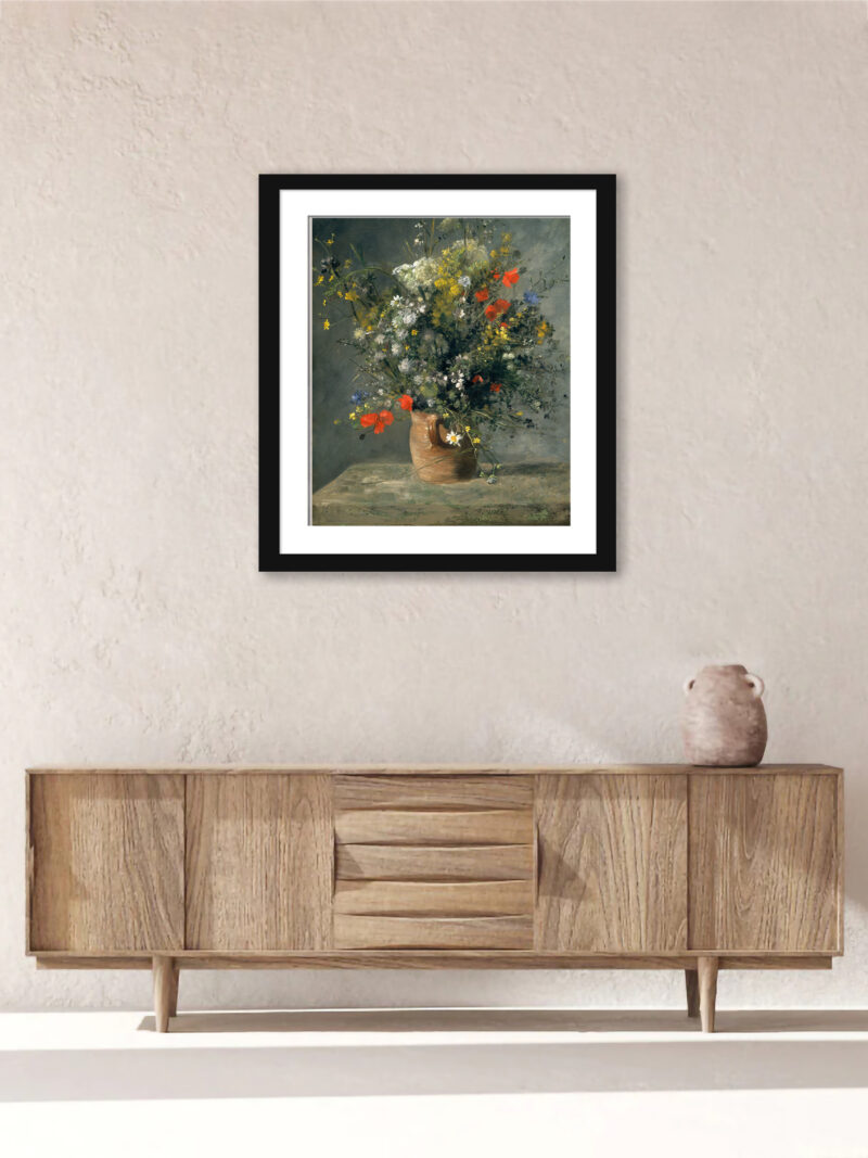 Reproduction of Renoir's 1866 Flowers in A Vase.