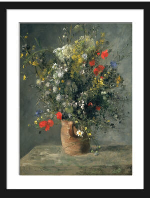 Reproduction of Renoir's 1866 Flowers in A Vase.
