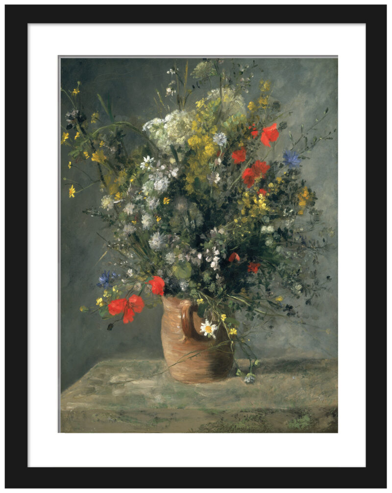 Reproduction of Renoir's 1866 Flowers in A Vase.