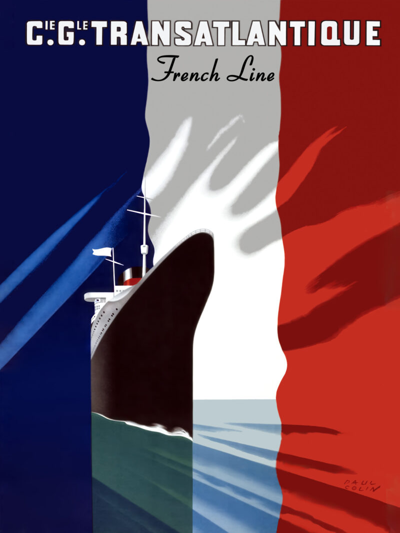 Paul Colin 1950 French Line vintage poster art