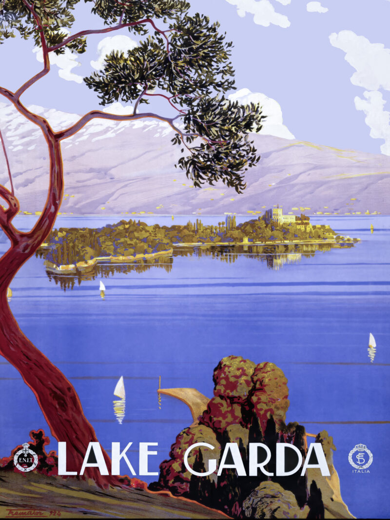 1920s Lake Garda Vintage Travel Poster by Severino Tremator