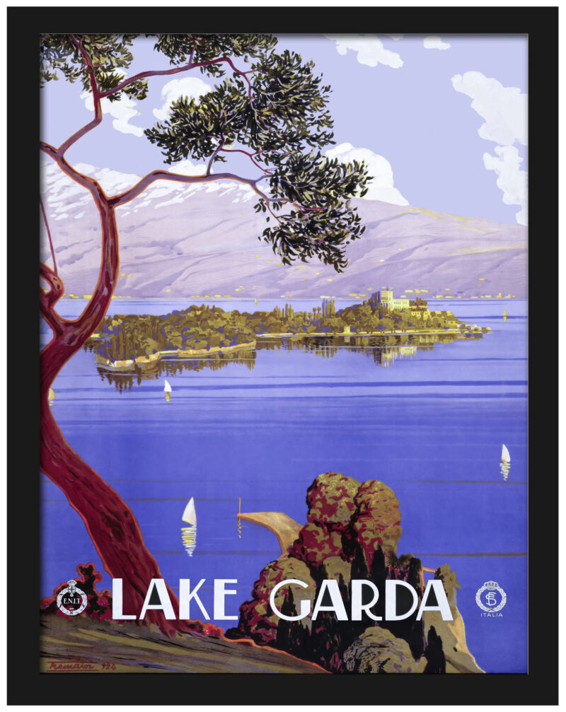 1920s Lake Garda Vintage Travel Poster by Severino Tremator