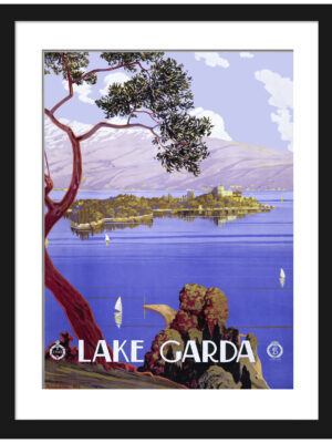 1920s Lake Garda Vintage Travel Poster by Severino Tremator