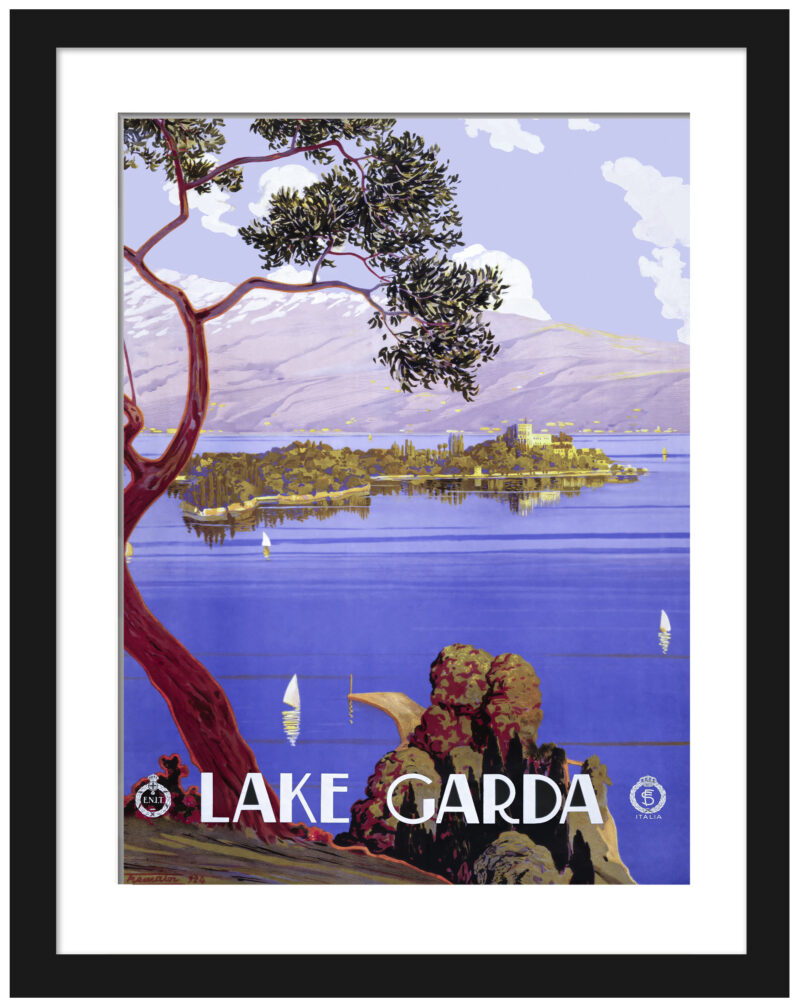 1920s Lake Garda Vintage Travel Poster by Severino Tremator