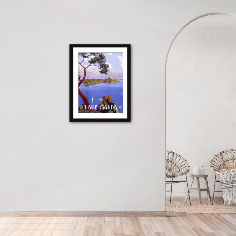 1920s Lake Garda Vintage Travel Poster by Severino Tremator