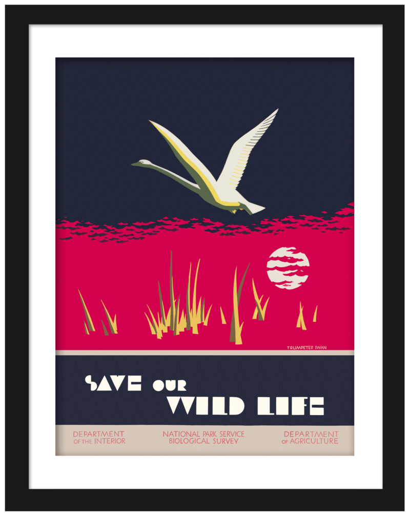 1935 vintage Dorothy Waugh wildlife conservation poster.