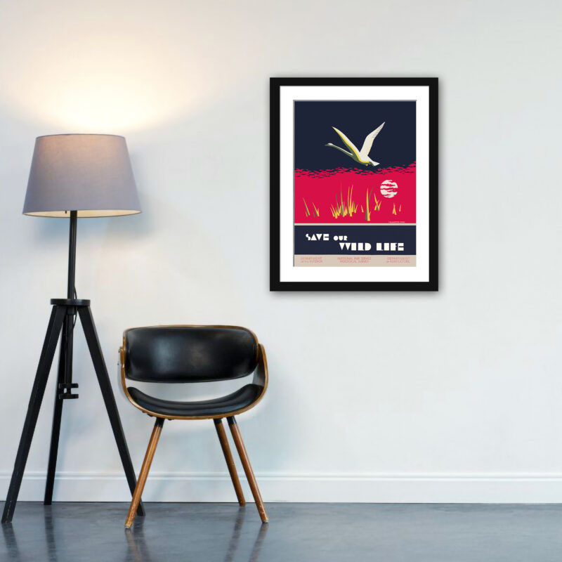 1935 vintage Dorothy Waugh wildlife conservation poster.
