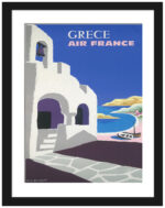 Vintage Air France Greece Poster by Guy Georget