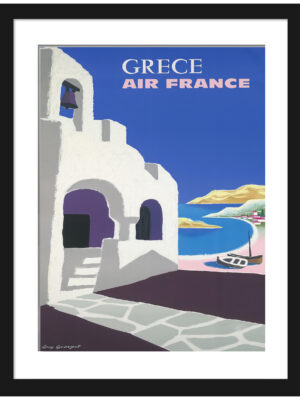 Vintage Air France Greece Poster by Guy Georget