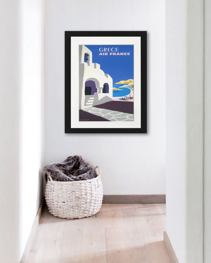 Vintage Air France Greece Poster by Guy Georget