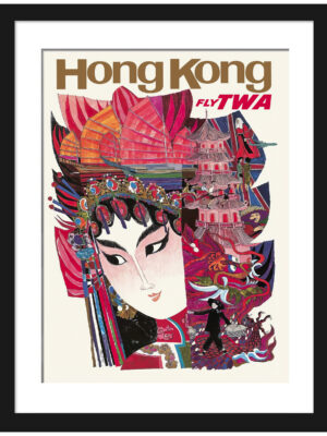 Vintage TWA Hong Kong Poster by David Klein