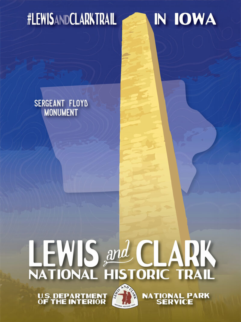 Vintage 1930 Lewis and Clark Trail Poster Art