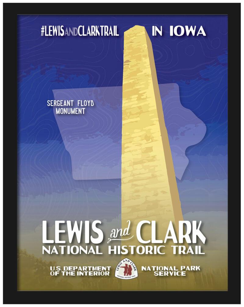 Vintage 1930 Lewis and Clark Trail Poster Art