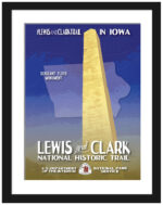 Vintage 1930 Lewis and Clark Trail Poster Art