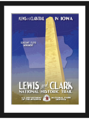 Vintage 1930 Lewis and Clark Trail Poster Art