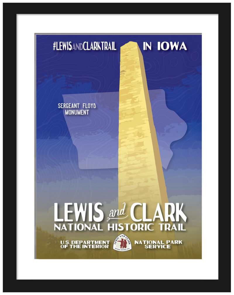 Vintage 1930 Lewis and Clark Trail Poster Art