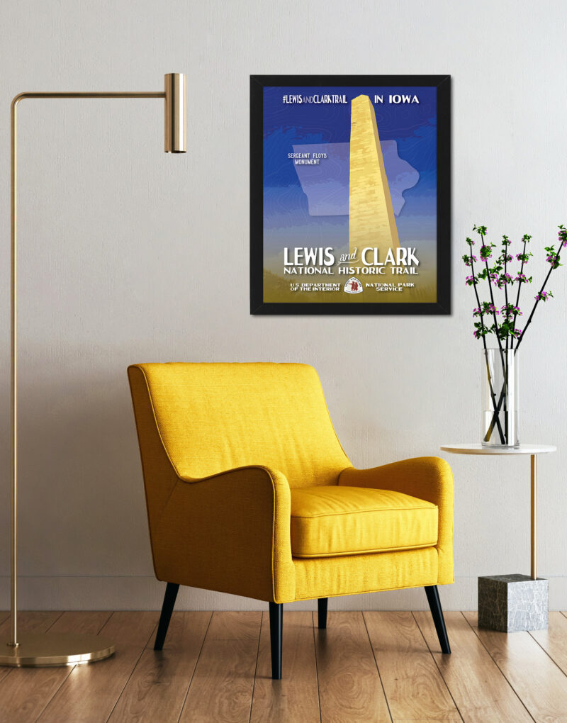 Vintage 1930 Lewis and Clark Trail Poster Art