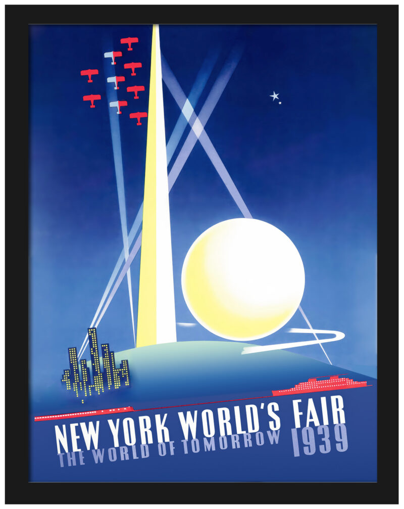 Reproduction poster of the 1939 New York World’s Fair by Joseph Binder.