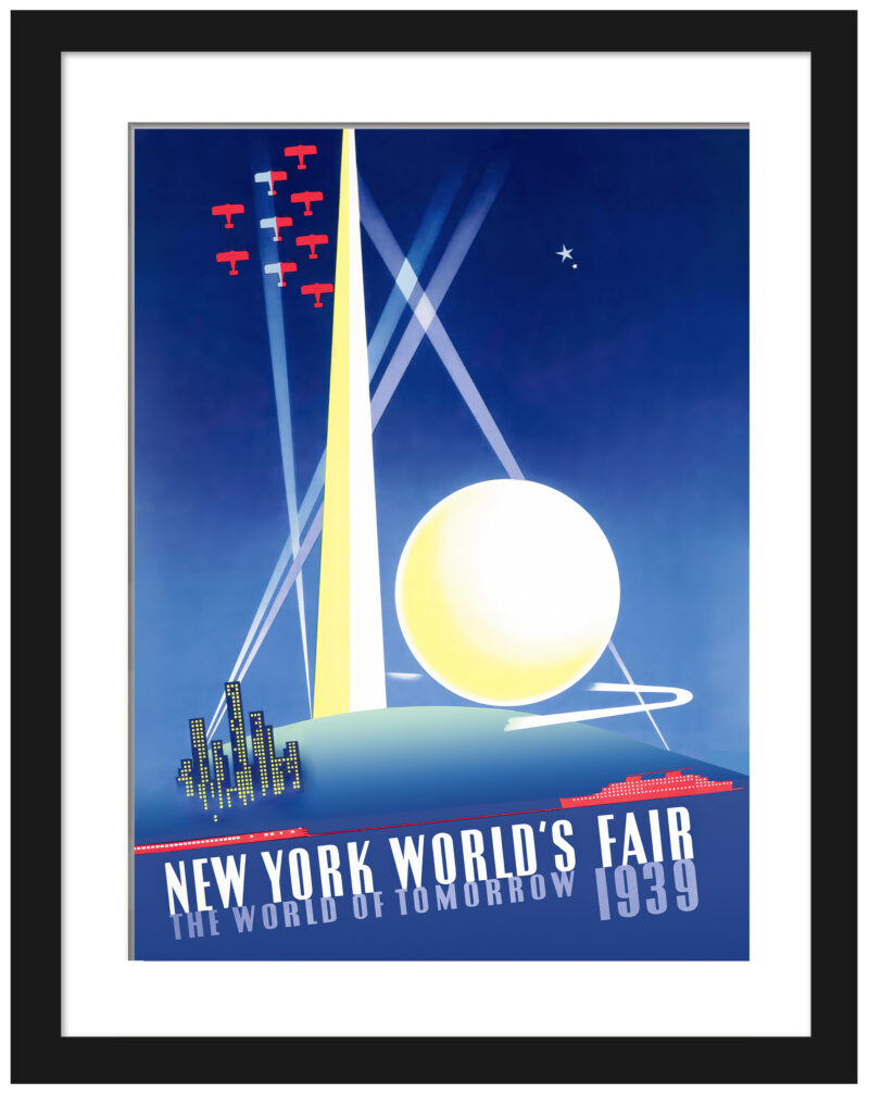 Reproduction poster of the 1939 New York World’s Fair by Joseph Binder.