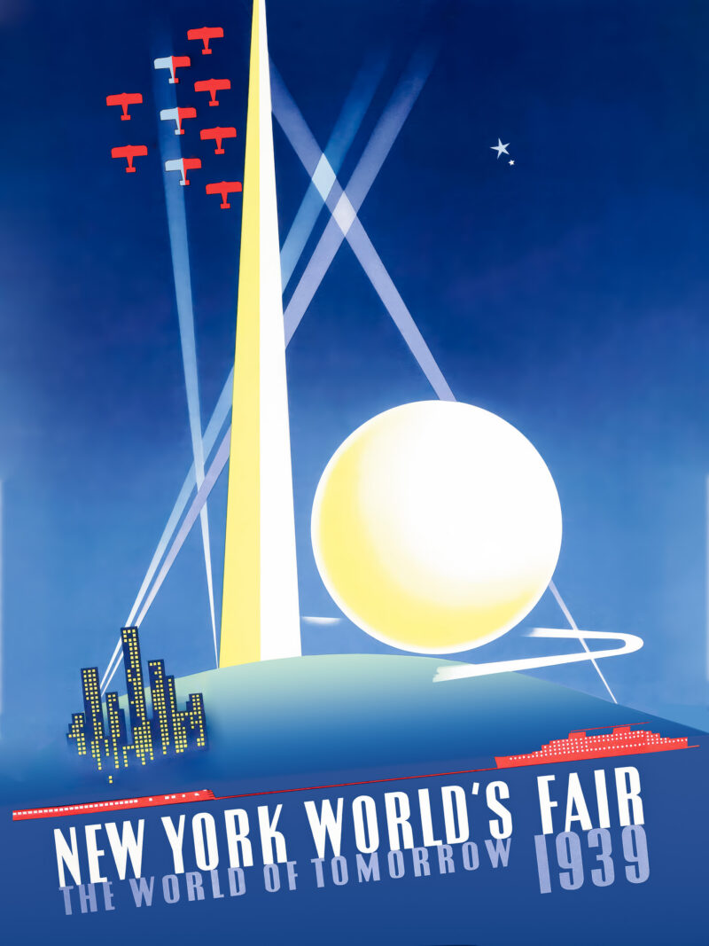 Reproduction poster of the 1939 New York World’s Fair by Joseph Binder.