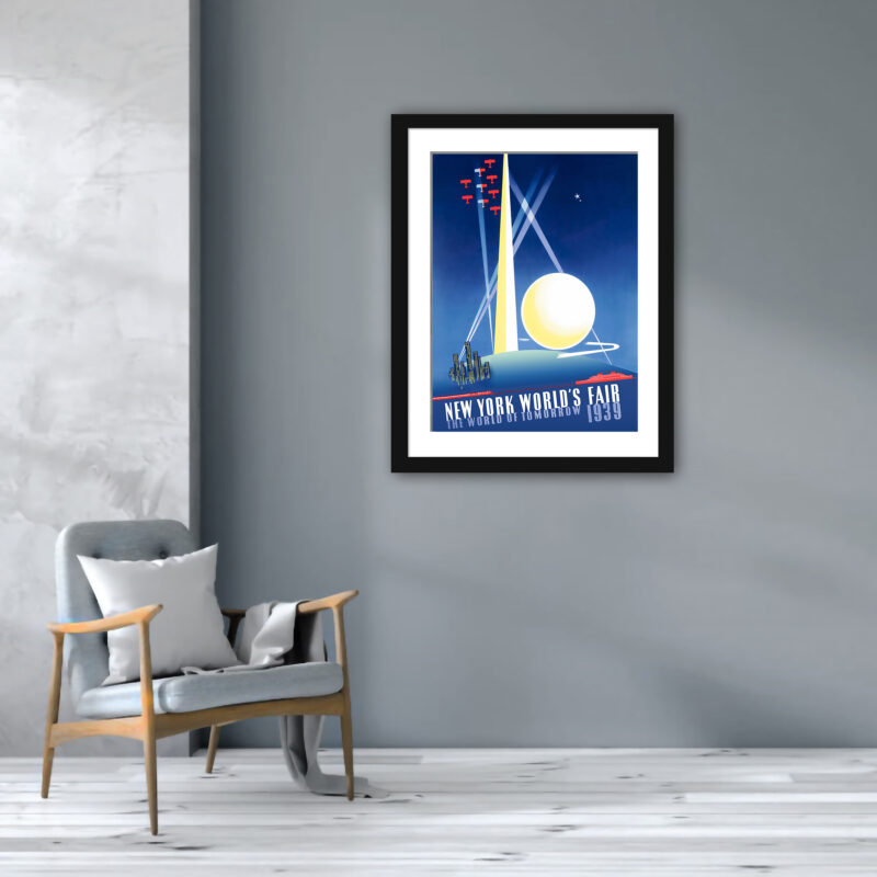 Reproduction poster of the 1939 New York World’s Fair by Joseph Binder.