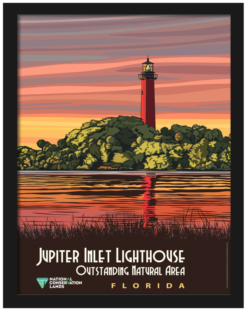 Jupiter Lighthouse Florida Vintage Poster