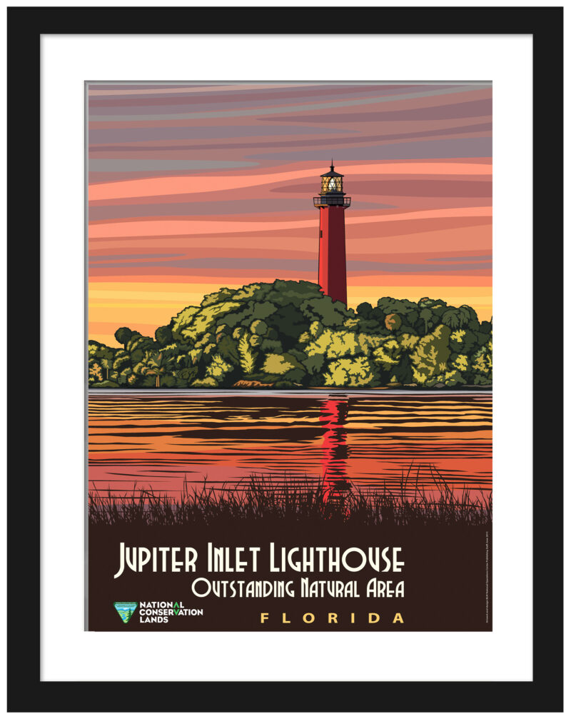 Jupiter Lighthouse Florida Vintage Poster