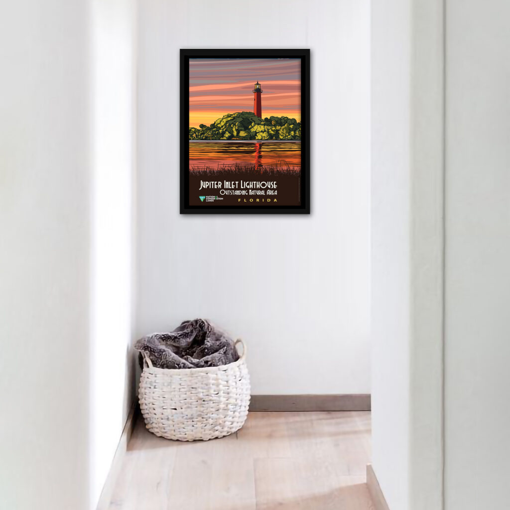 Jupiter Lighthouse Florida Vintage Poster